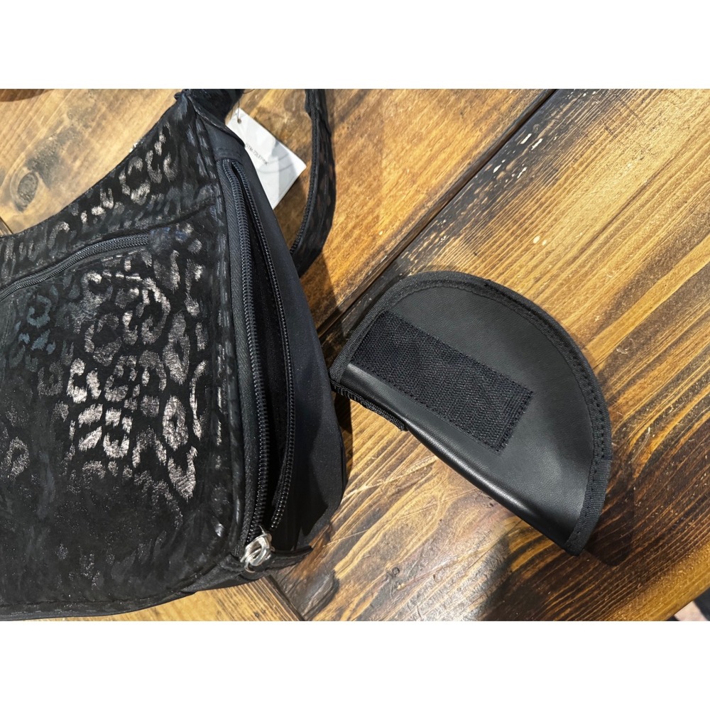 Gun Tote'n Mamas Hobo Purse Black Leopard CC‎ Conceal Handbag NWT LR draw - Picture 7 of 12